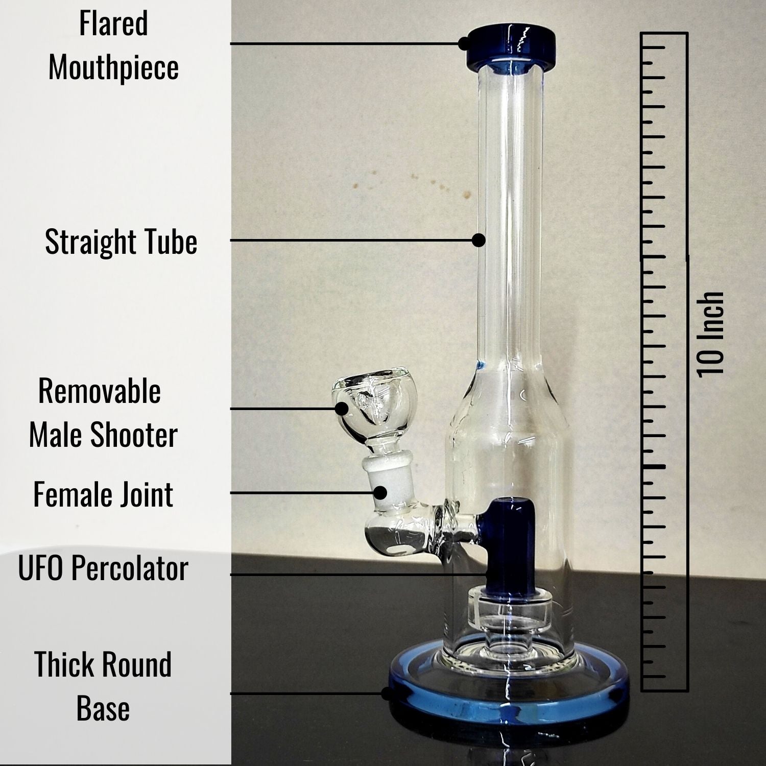 10 Inch Can Assorted Colors Bong with UFO Percolator