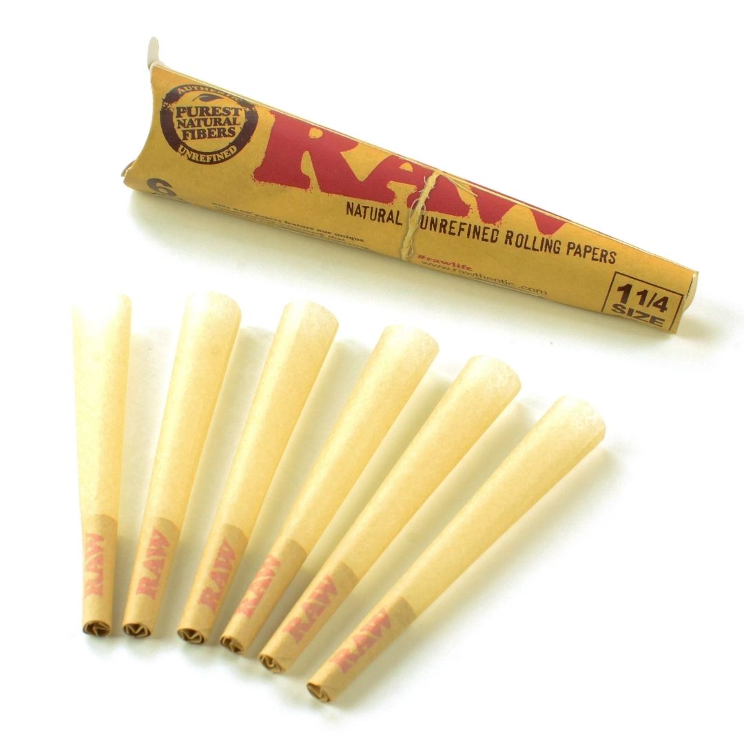 RAW Classic Prerolled Cones 1 1/4 -  6 Cones