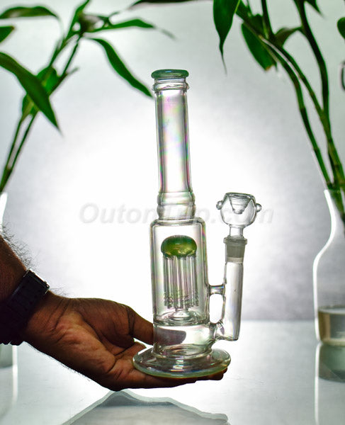 10 Inch Can Assorted Colors Bong with Tree Percolator (Discontinued)
