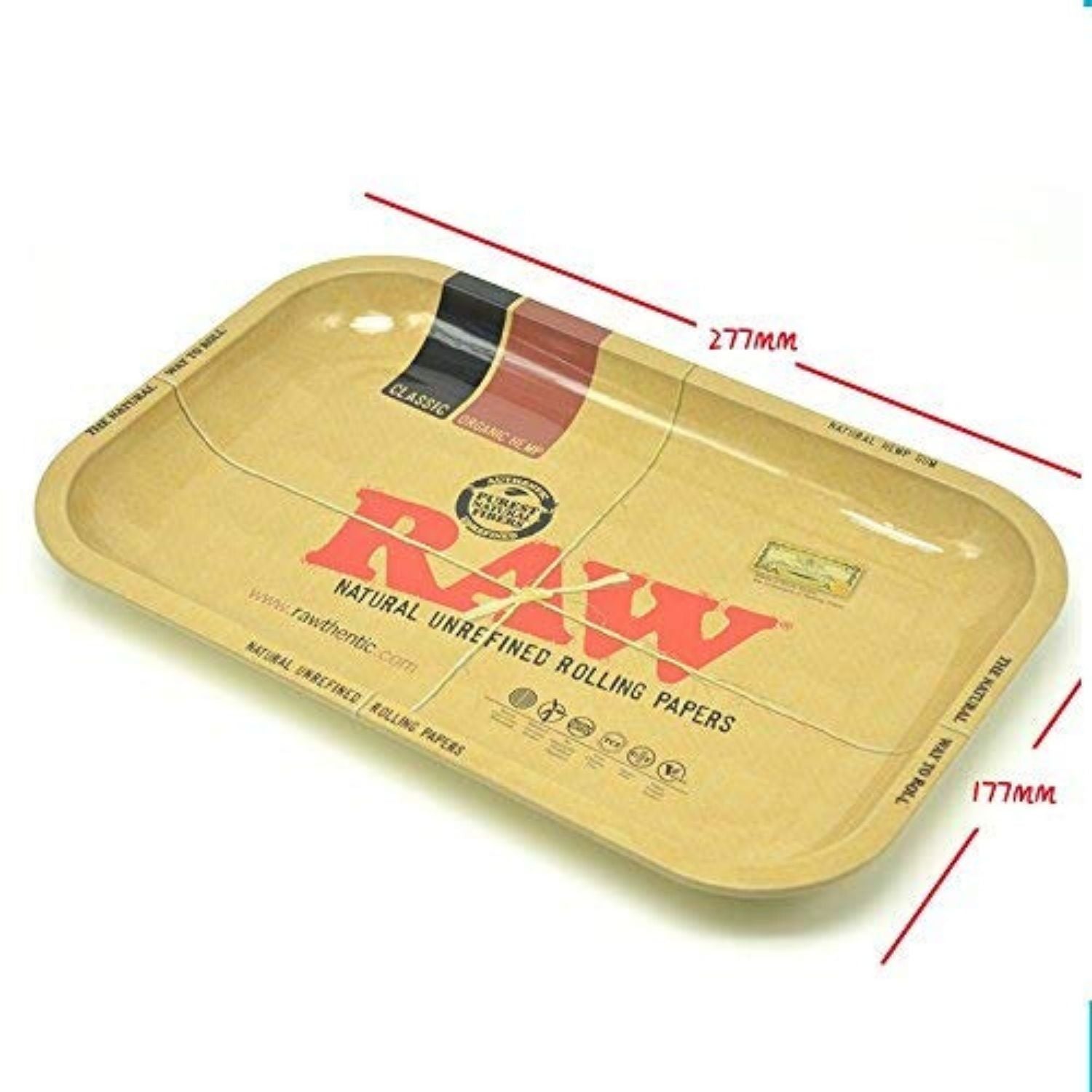 RAW Metal Rolling Tray with Magnetic Tray Cover - Small