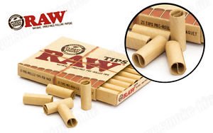 RAW PREROLLED ROLLING paper FILTER TIPS/ROACH - Outontrip