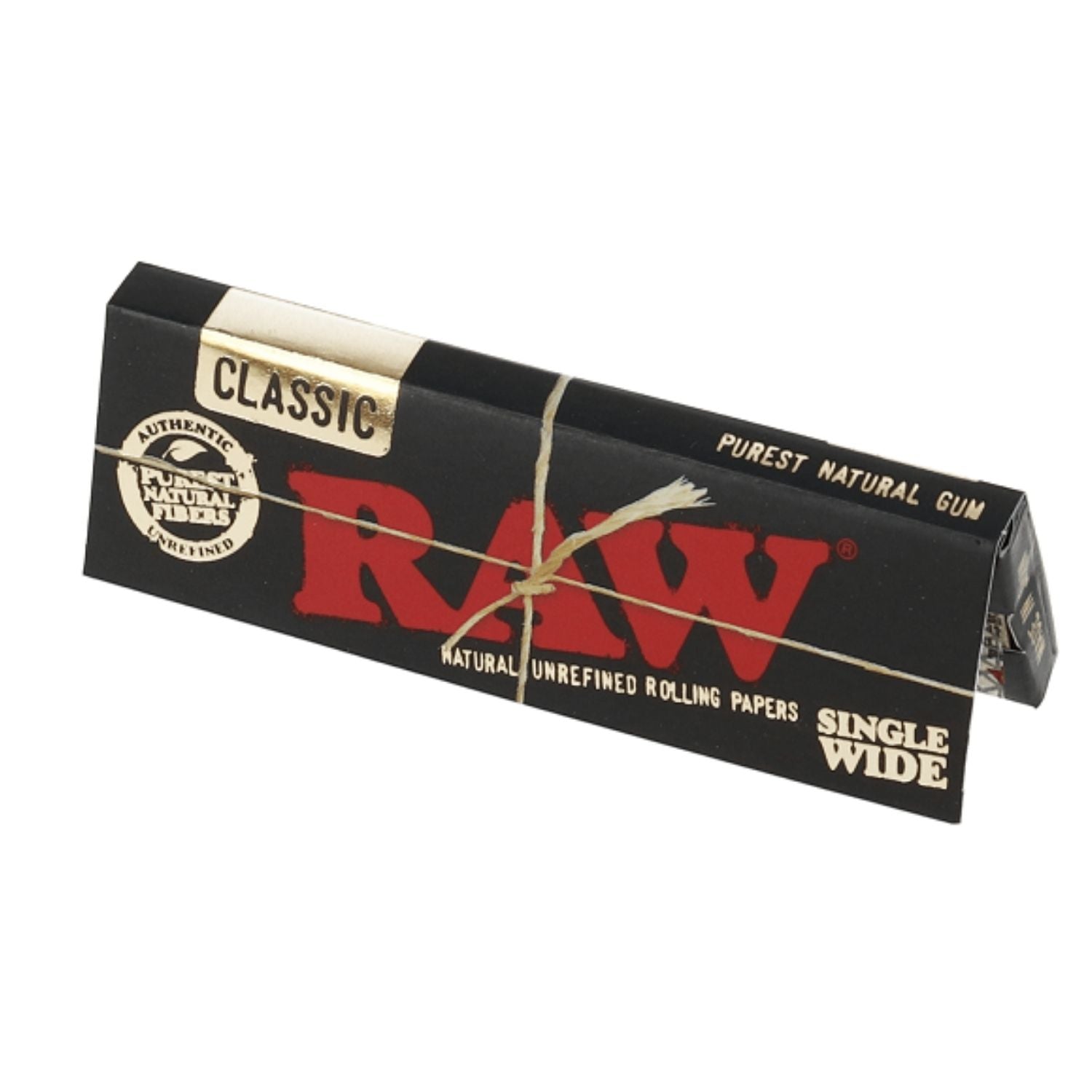 RAW Black Rolling Paper Single Wide - 50 Leaves