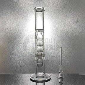 12 INCH STRAIGHT TUBE GLASS BONG WITH ICE-FREEZE