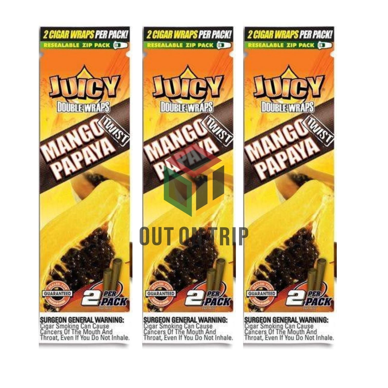 Juicy Double Wraps Blunt - Mango Papaya Flavour