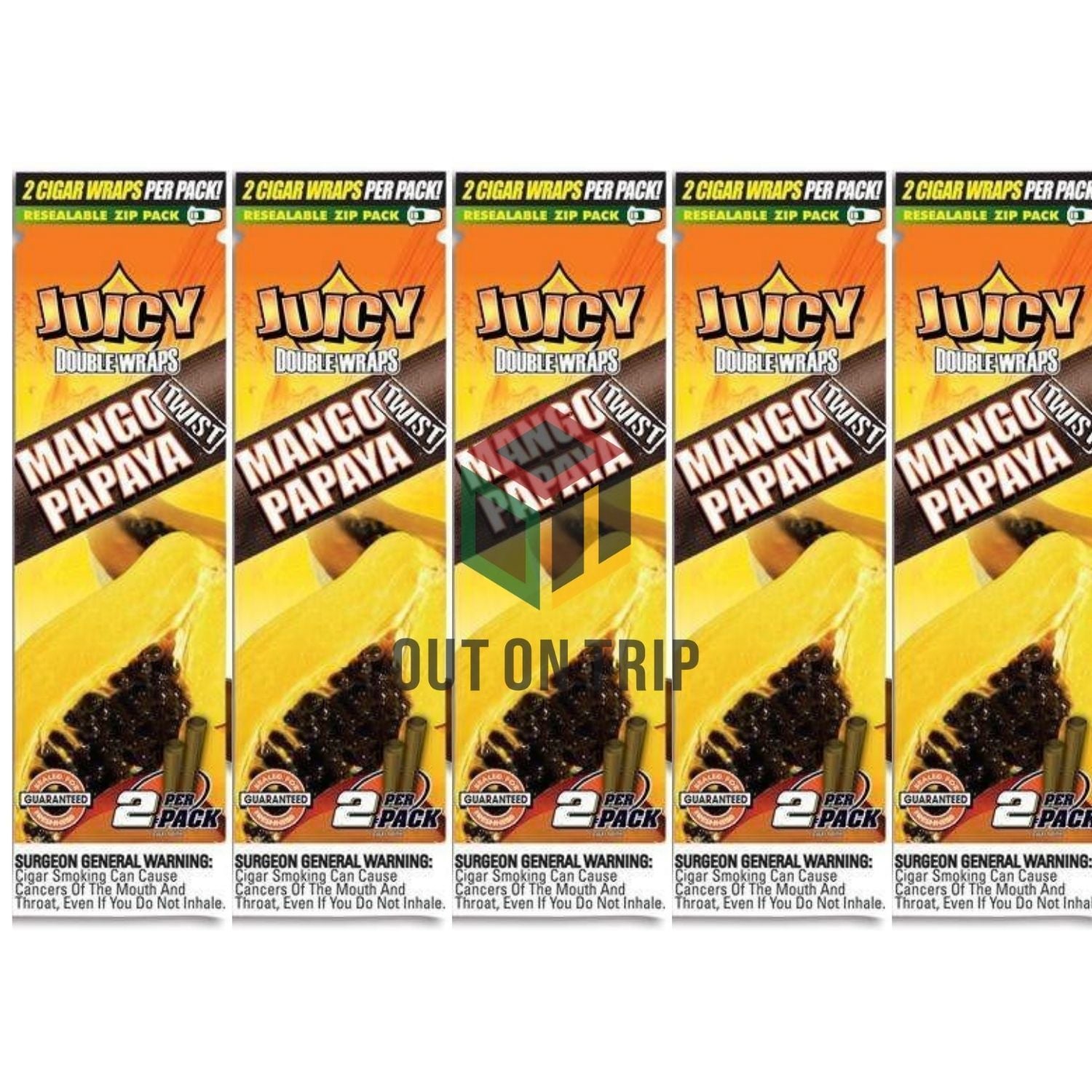 Juicy Double Wraps Blunt - Mango Papaya Flavour