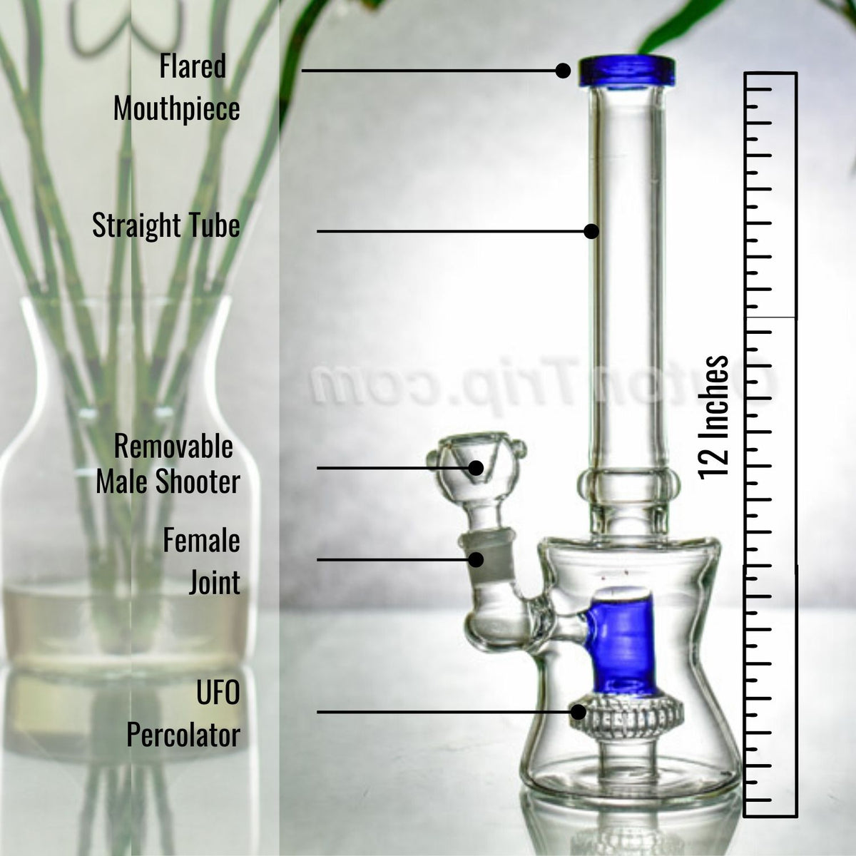 10 Inch Can Assorted Colors Bong With UFO Percolator