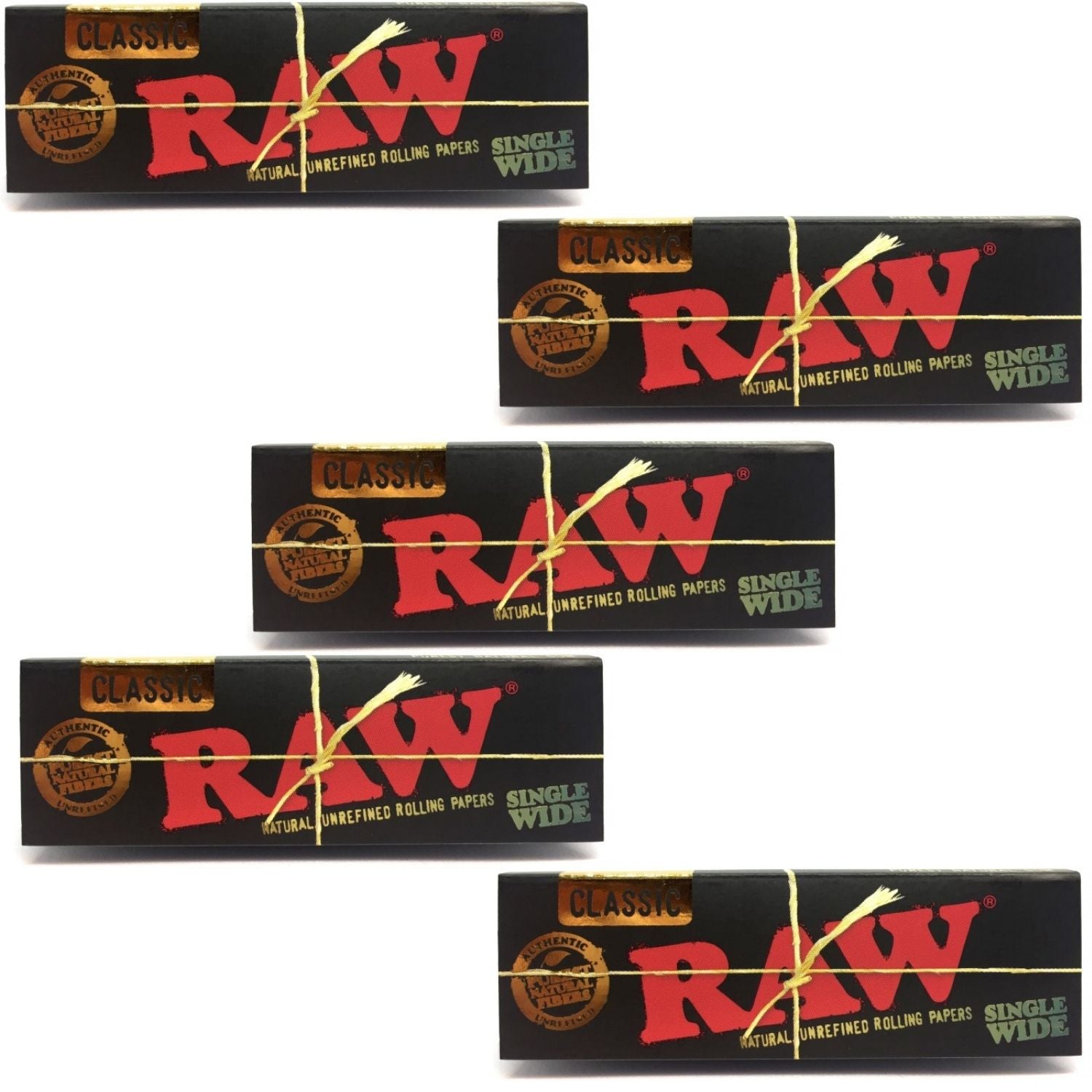 RAW Black Rolling Paper Single Wide - 50 Leaves