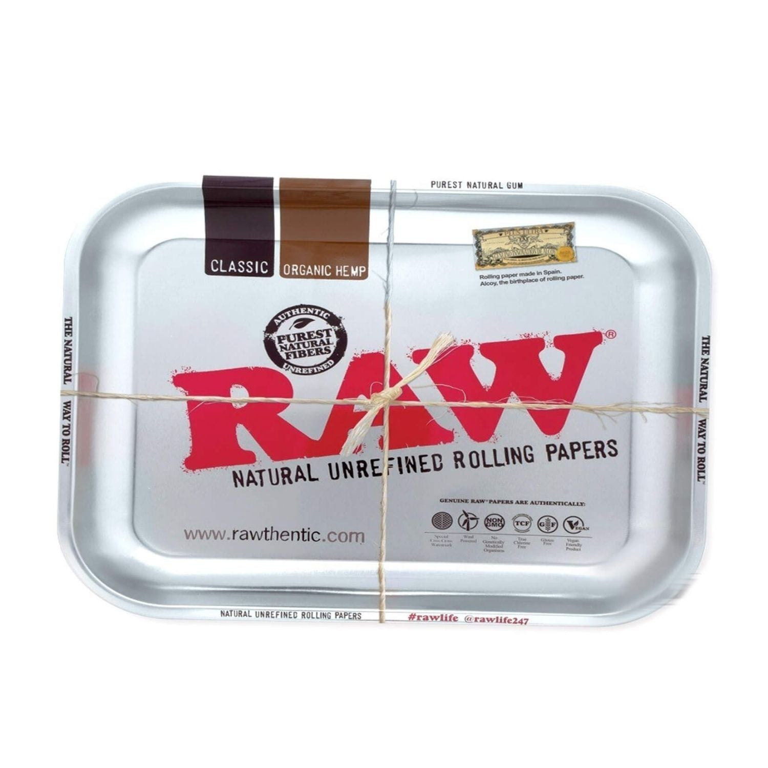 RAW Silver Rolling Tray - Medium