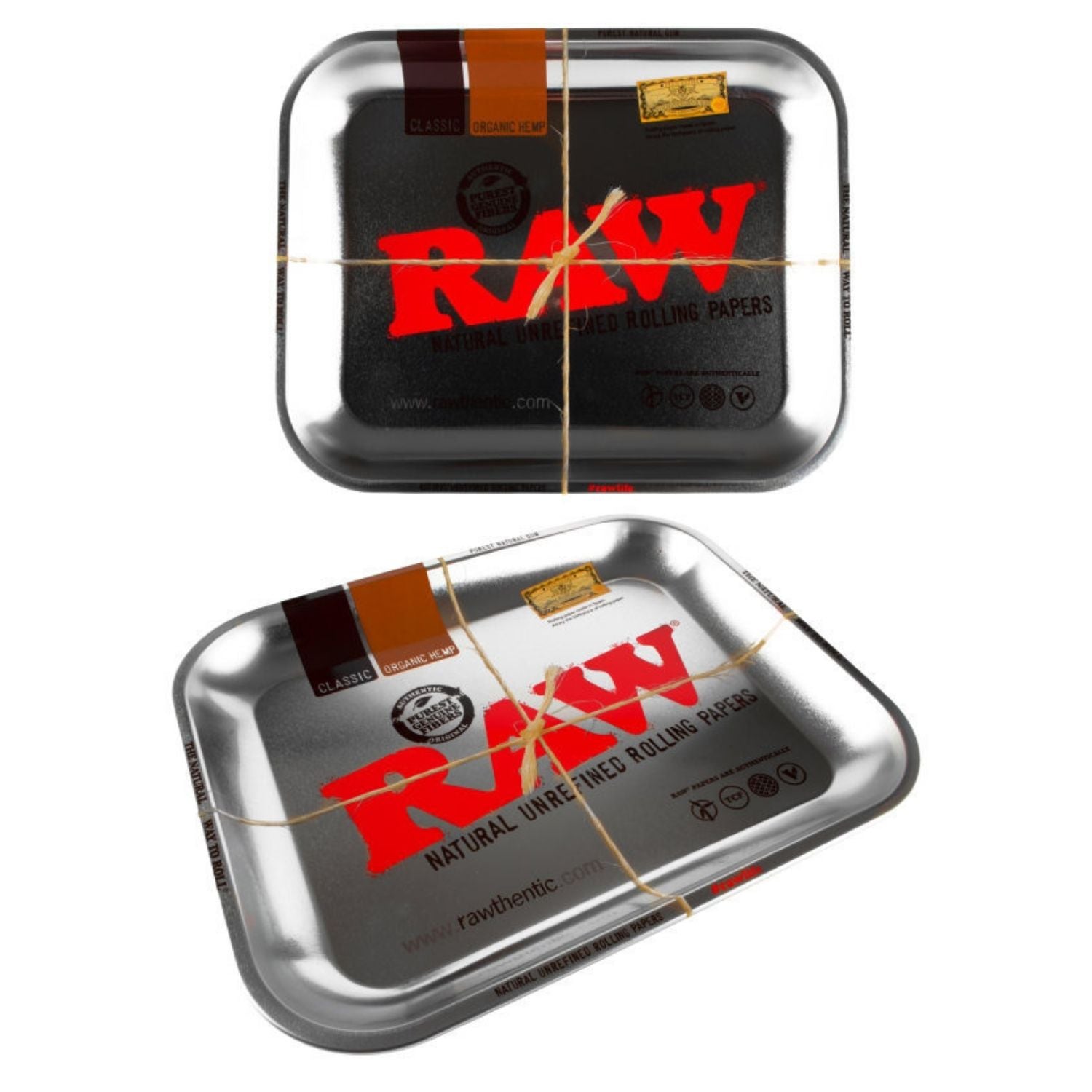 RAW Silver Rolling Tray - Medium