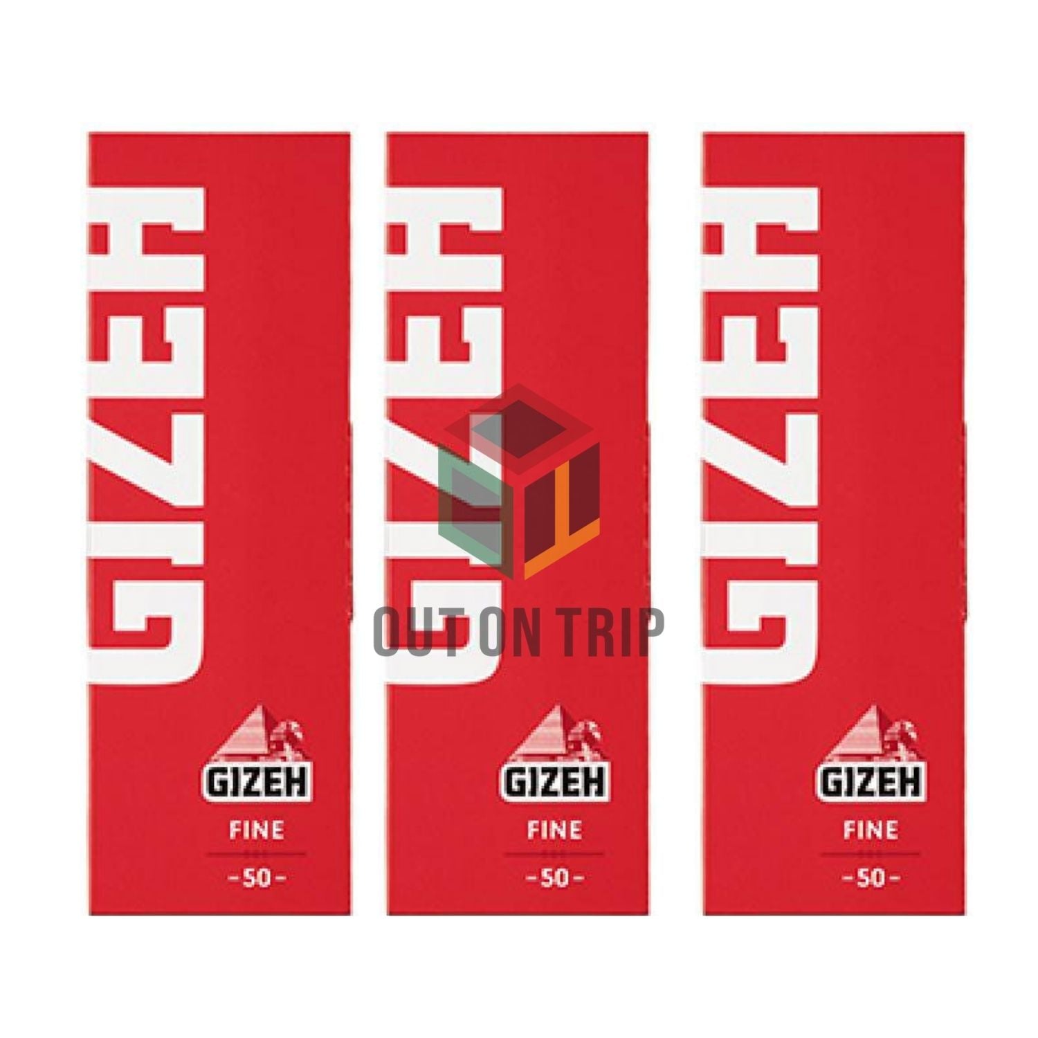 GIZEH Fine Red Rolling Paper Regular Size - 50 Leaves