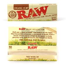 RAW Organic Rolling Paper 1 1/4 Size - 50 Leaves