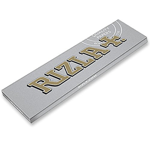 ORIGINAL RIZLA SILVER KING SIZE SLIM 32 LEAVES ROLLING PAPERS - Outontrip