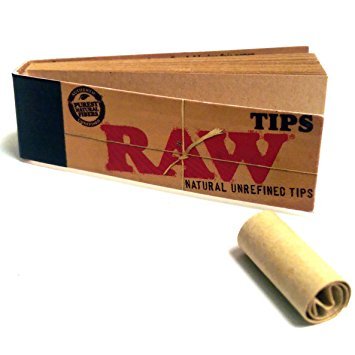 RAW ROLLING paper FILTER TIPS/ROACH Pack Of 3 or 5 - Outontrip