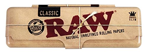 RAW CLASSIC KING SIZE TIN ROLLING PAPER CONTAINER - Outontrip