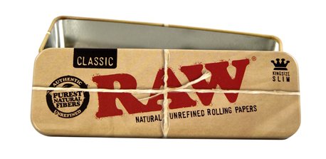 RAW TIN CONE CADDY PREROLLED KING SIZE CONES CONTAINER - Outontrip