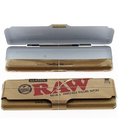 RAW CLASSIC KING SIZE TIN ROLLING PAPER CONTAINER - Outontrip