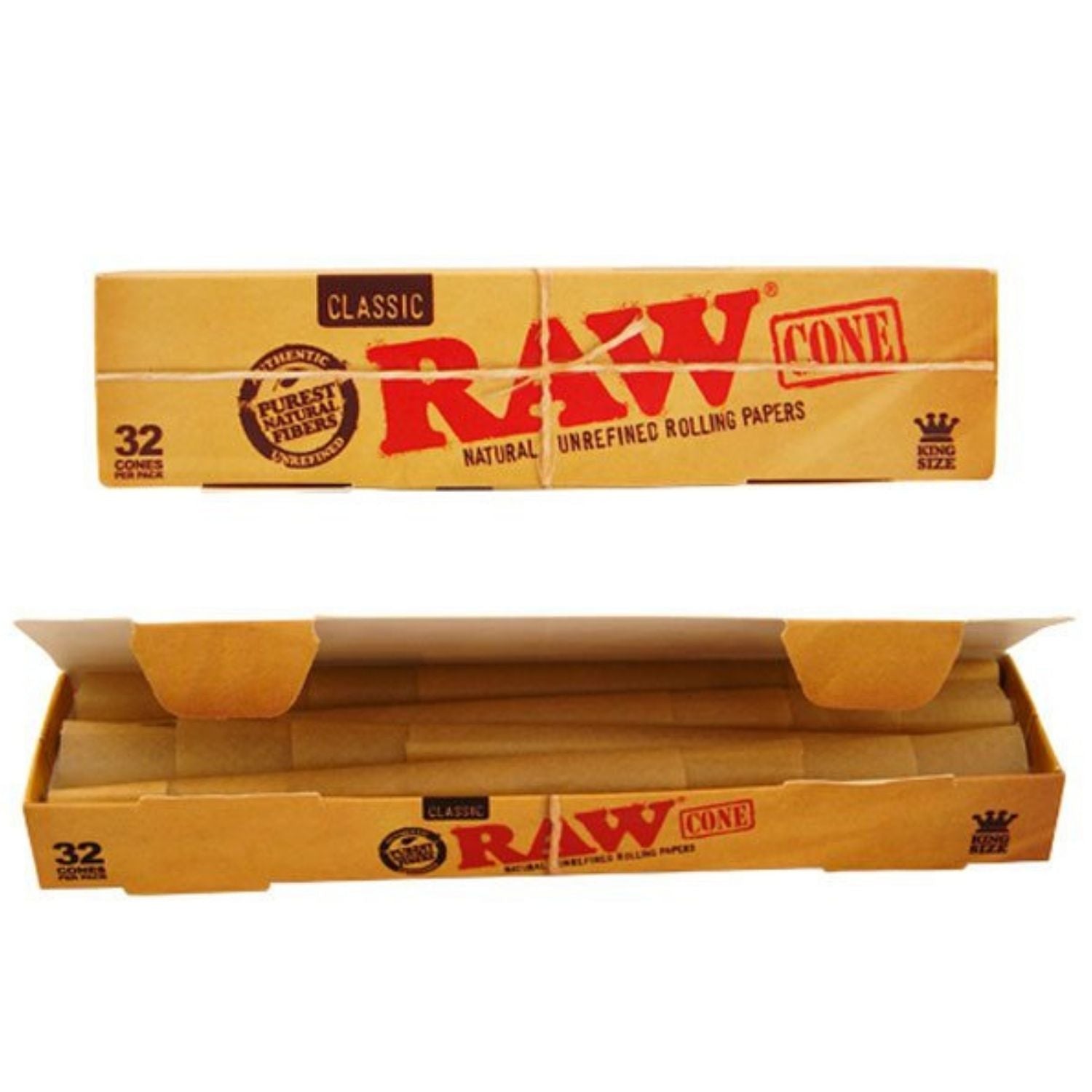 RAW Classic Prerolled Cones King Size - 32 Cones