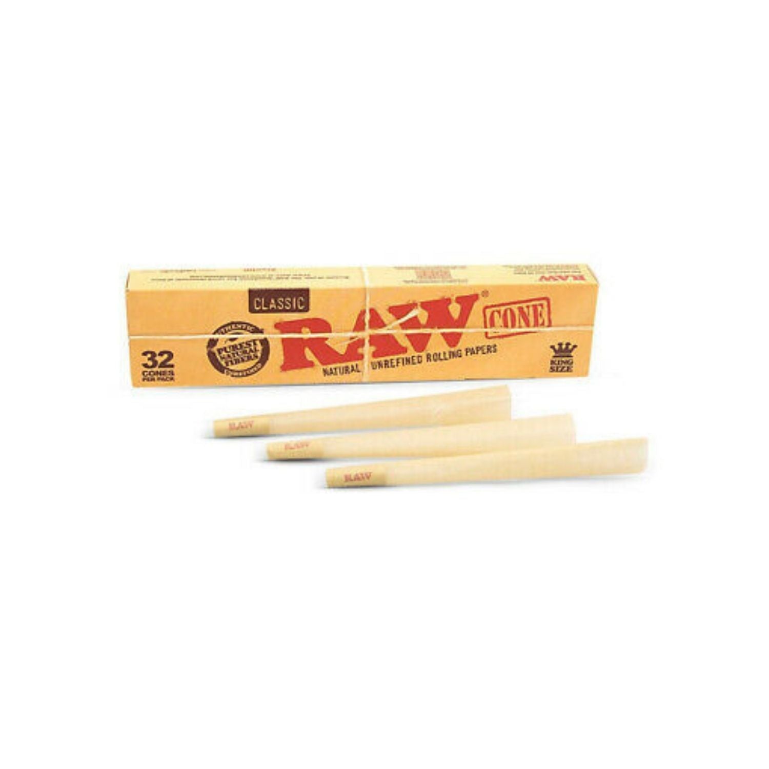 RAW Classic Prerolled Cones King Size - 32 Cones