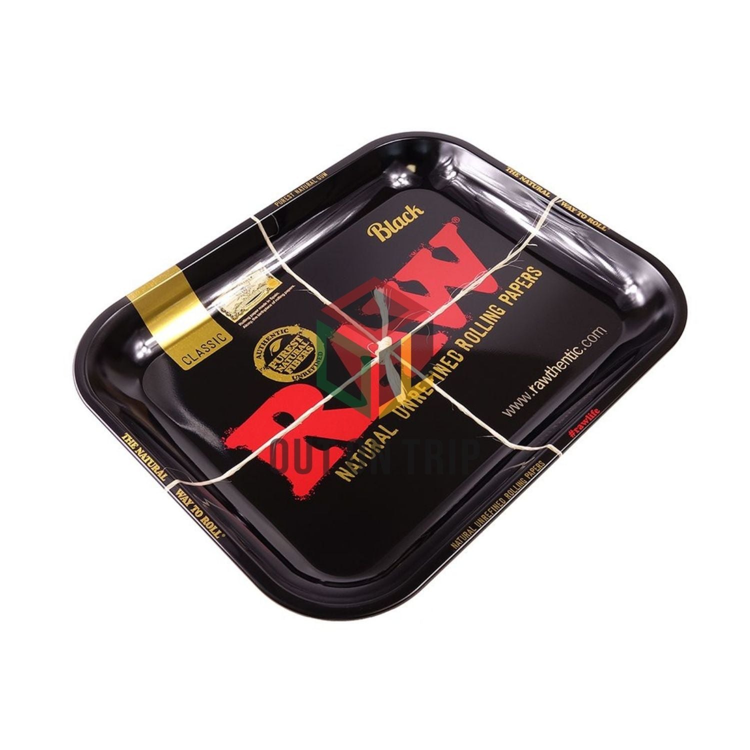 RAW Black Rolling Tray - Medium