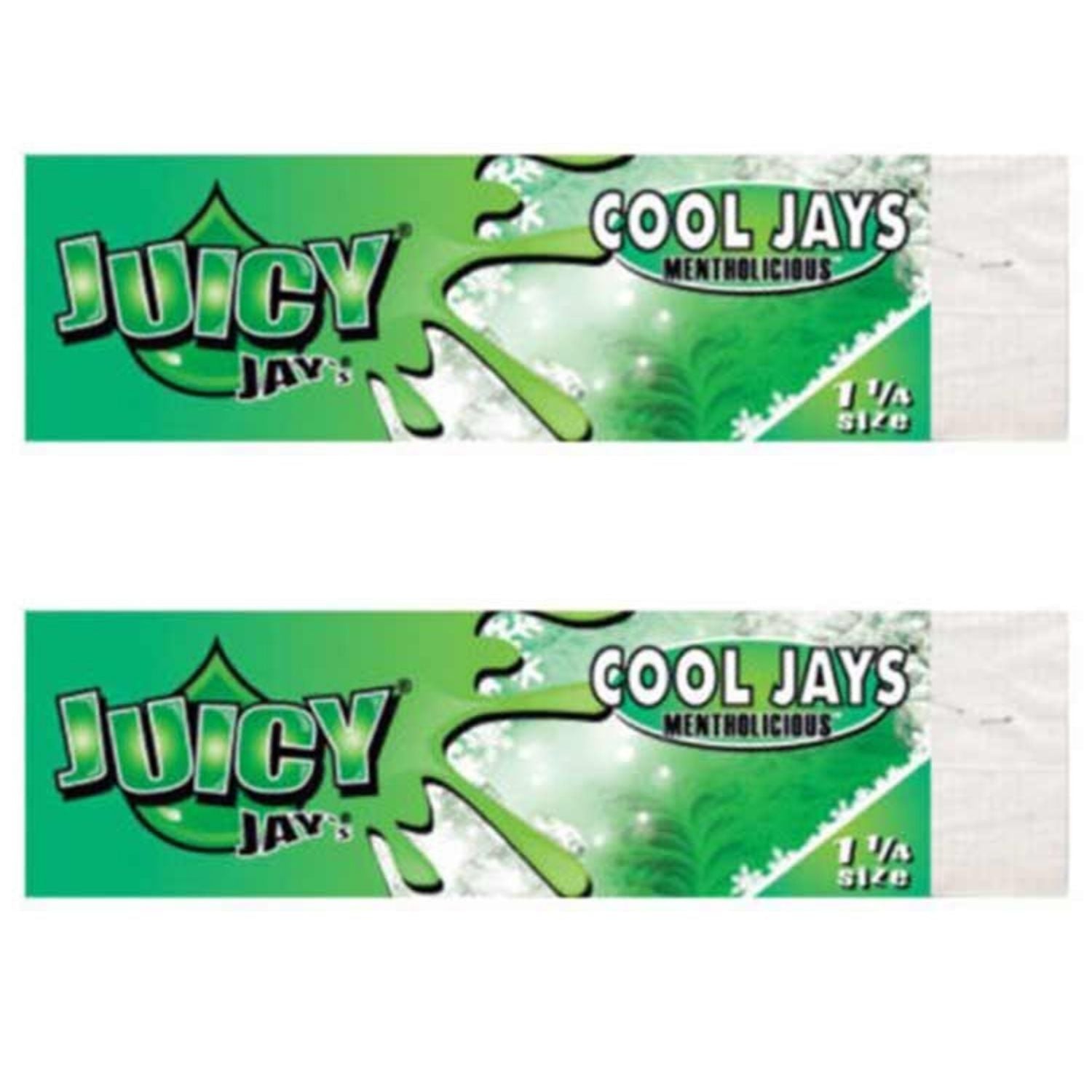 Juicy Jay Rolling Papers Cool Jay's - Menthol Flavor - 1 1/4 Size