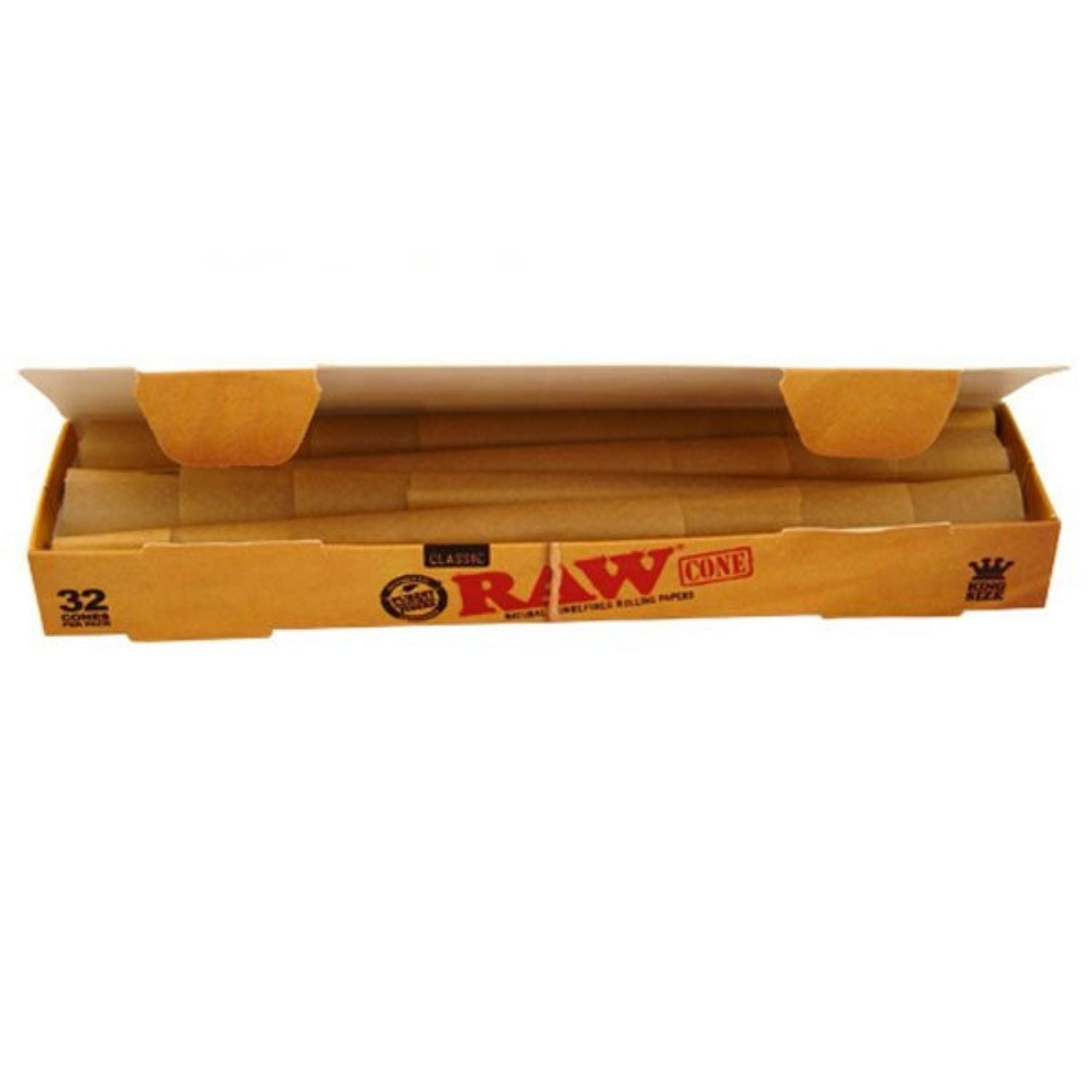 RAW Classic Prerolled Cones King Size - 32 Cones