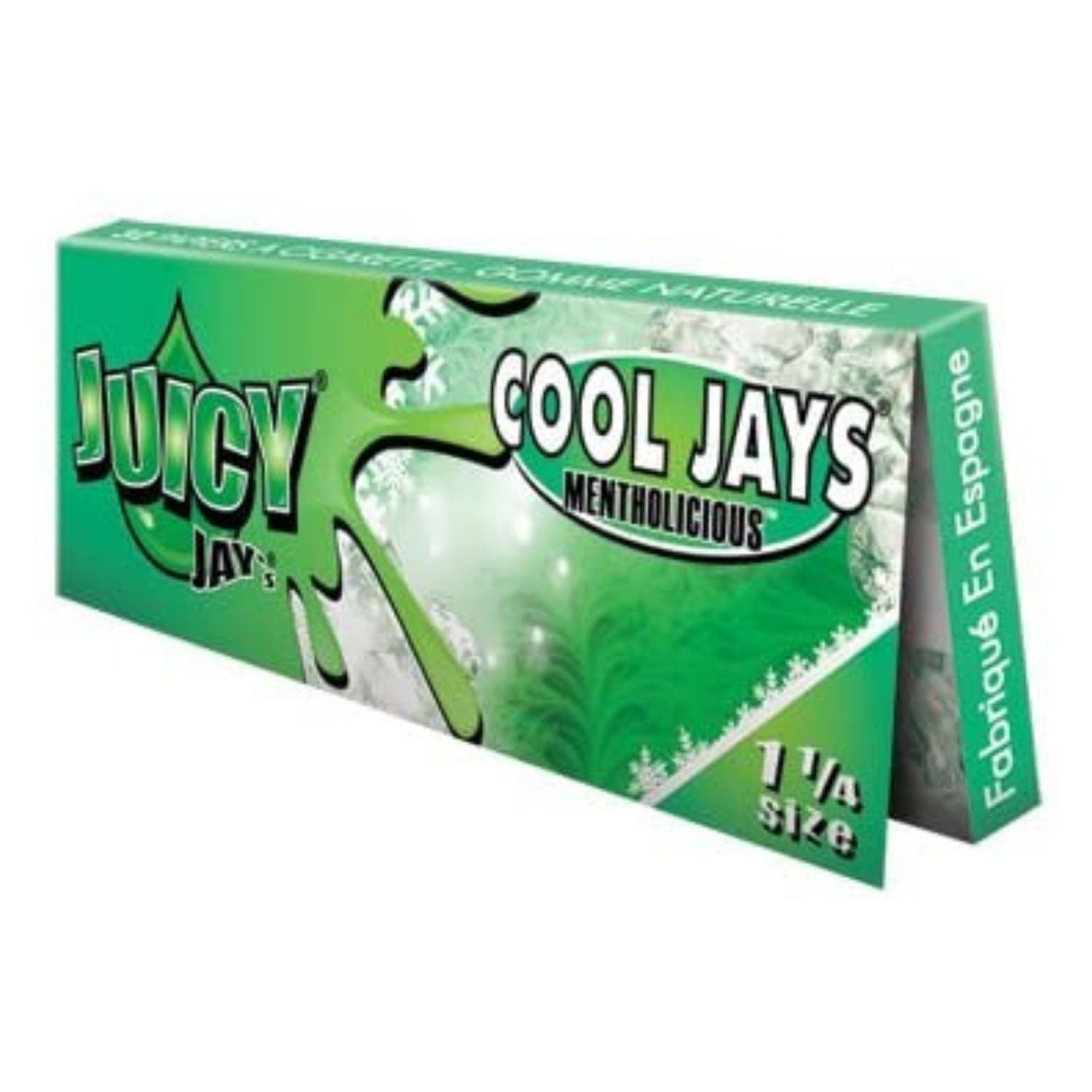 Juicy Jay Rolling Papers Cool Jay's - Menthol Flavor - 1 1/4 Size