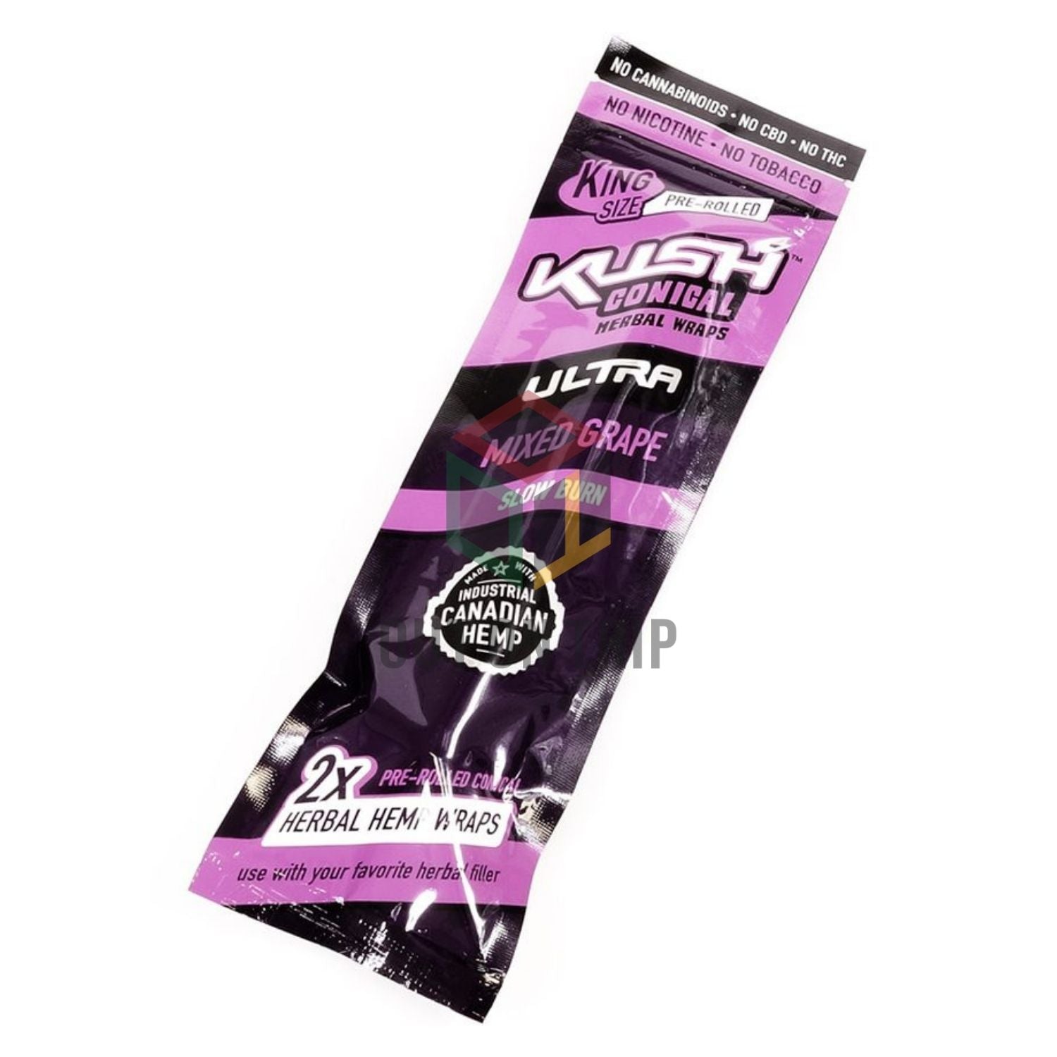 KUSH CONICAL HERBAL PREROLLED WRAPS ULTRA - MIXED GRAPE