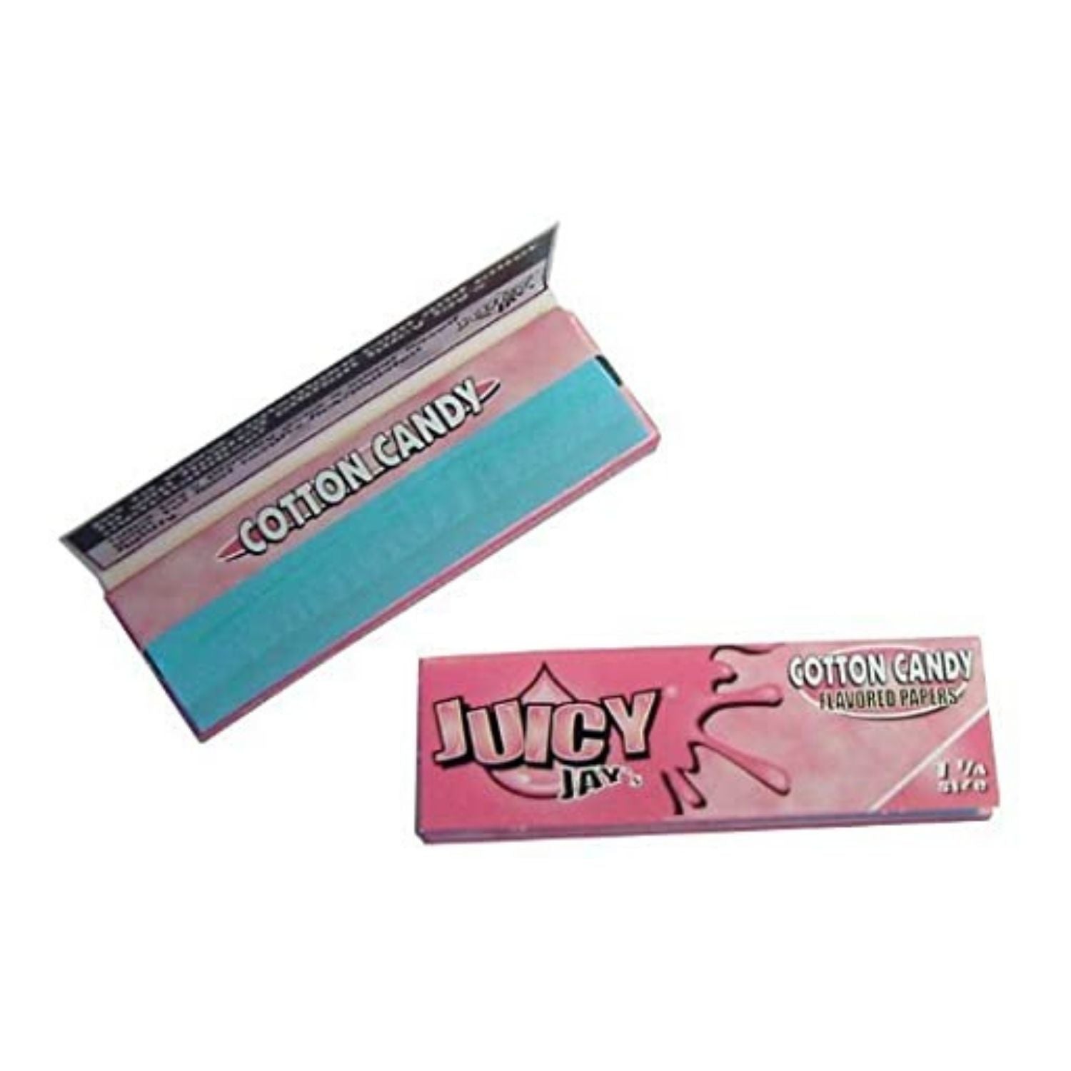 Juicy Jay Rolling Papers - Cotton Candy Flavor - 1 1/4 Size