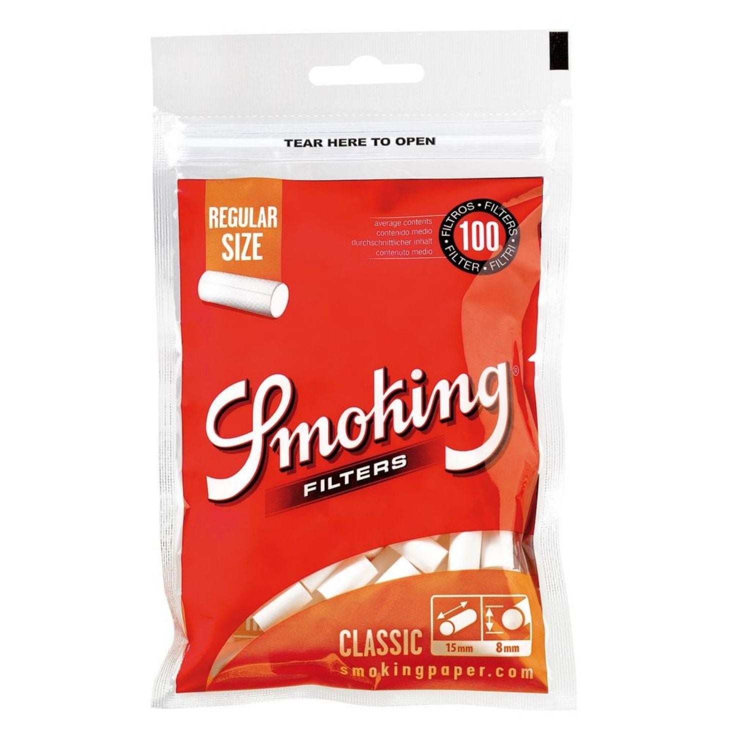 SMOKING Regular Cotton Filter - 100 Tips