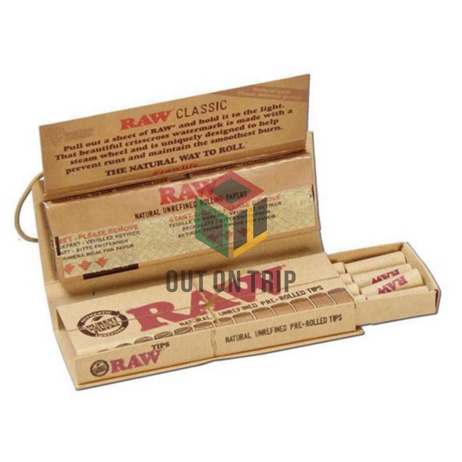 RAW Classic Connoisseur - 1 1/4 Rolling Papers with Pre-Rolled Tips