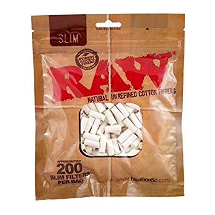 RAW Slim Cotton Filter Tips Pack - 200 Filter Tips