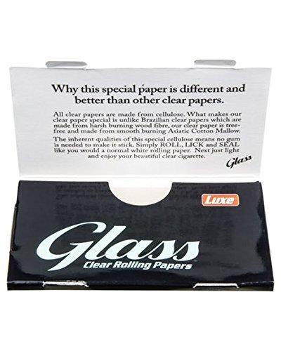 Luxe Glass Clear Rolling Paper - 40 Leaves