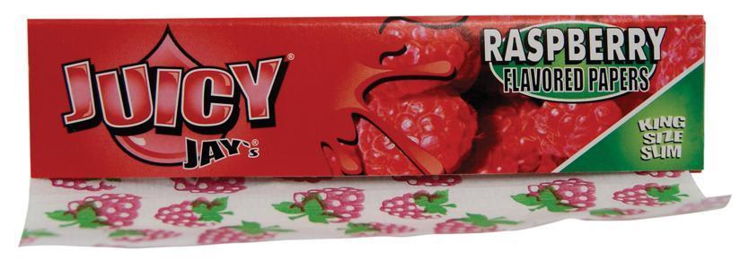 JUICY Raspberry King Size Slim 32 leaves Flavored Rolling Papers - Outontrip