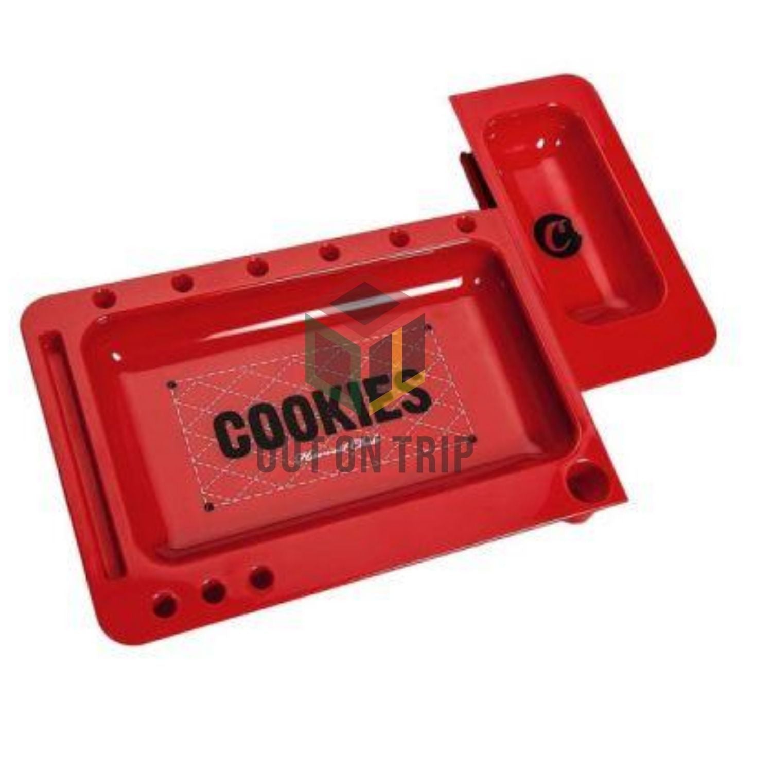 COOKIES ROLLING TRAY - RED/BLACK