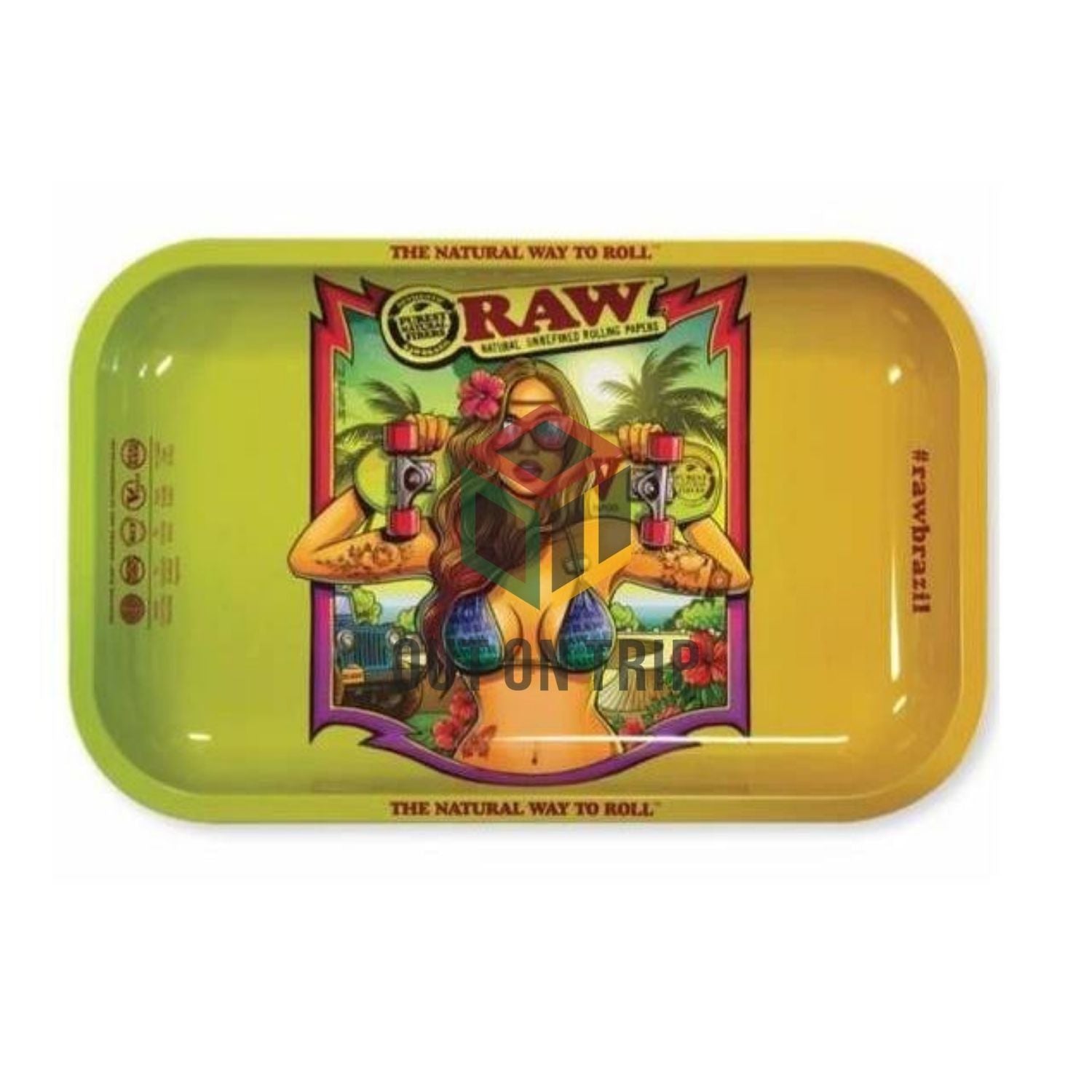 RAW Brazil Rolling Tray - Small Tray - Second Edition