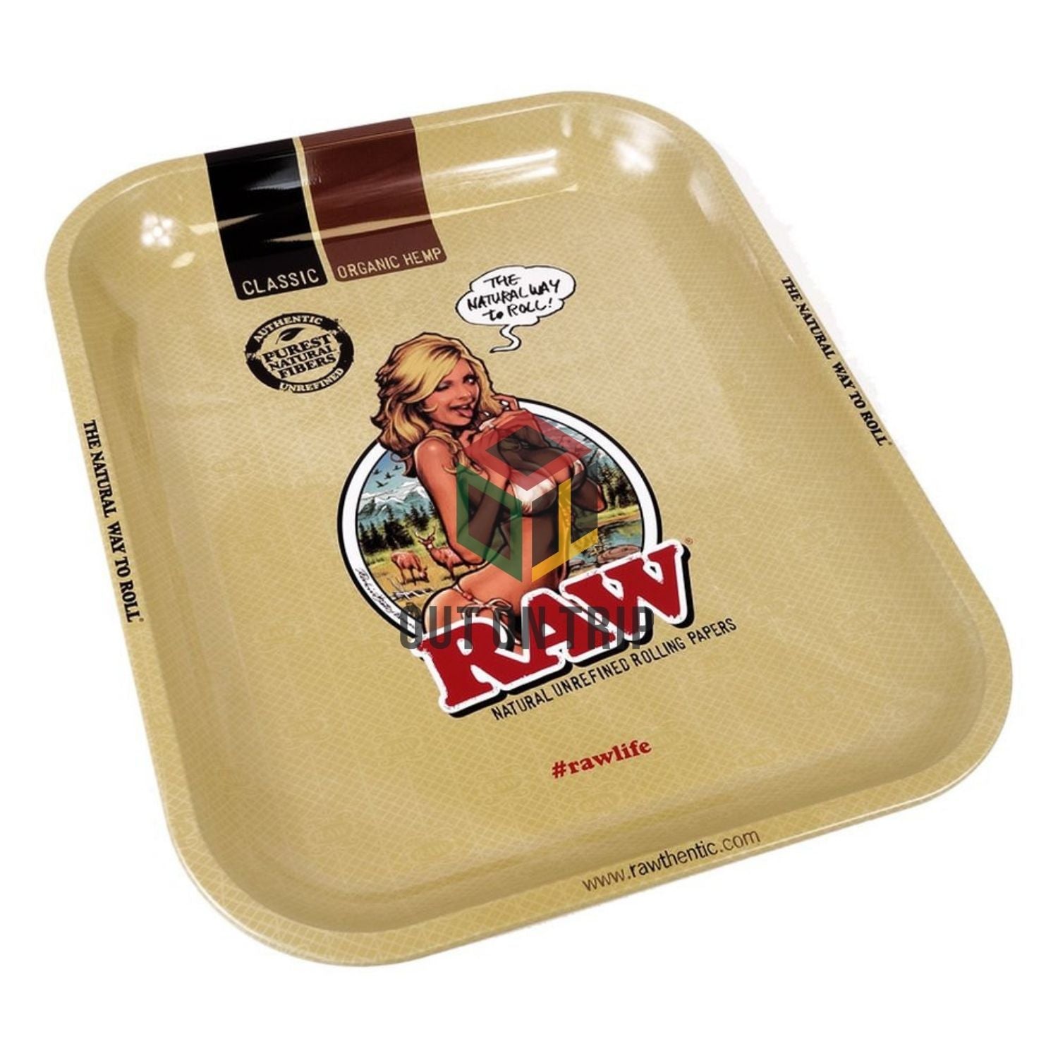 RAW Girl Metal Rolling Tray - Medium