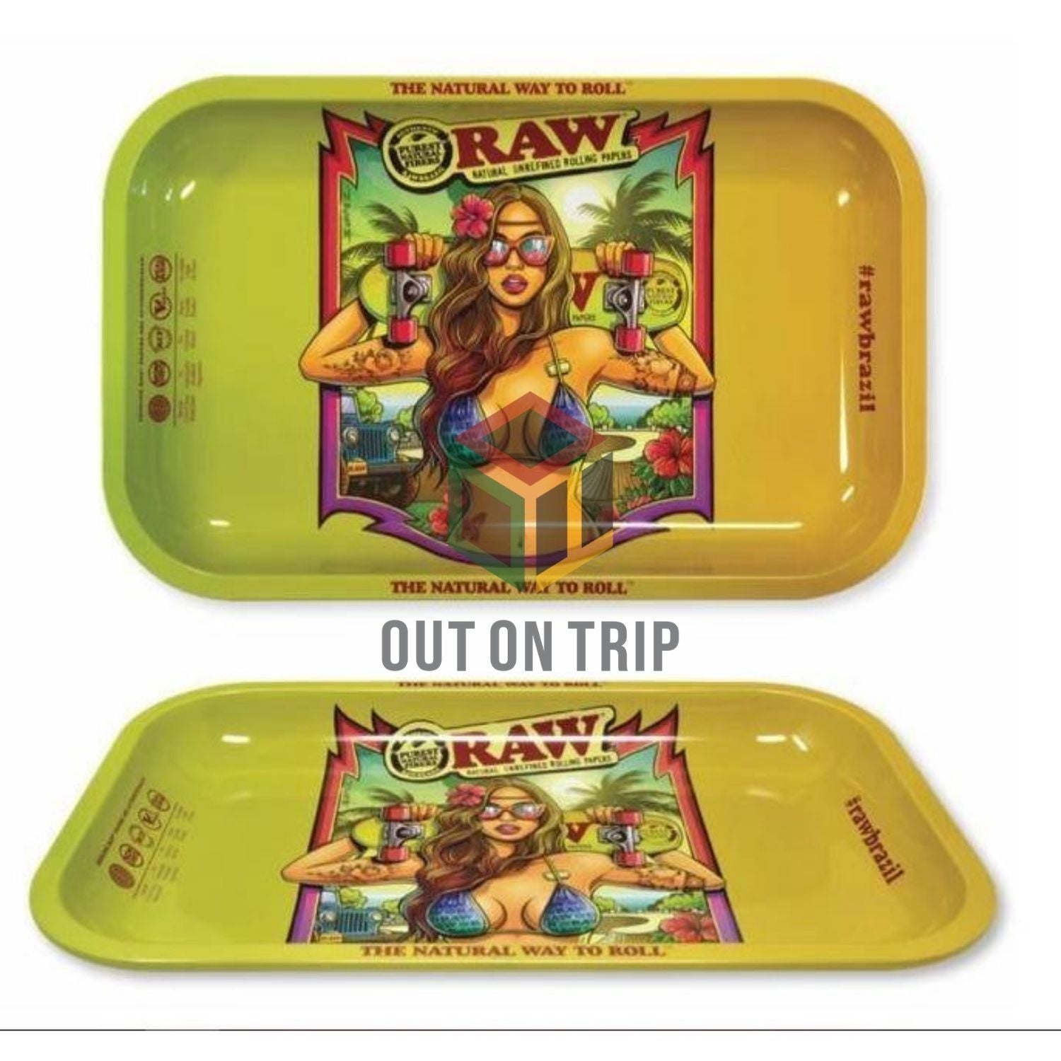 RAW Brazil Rolling Tray - Small Tray - Second Edition