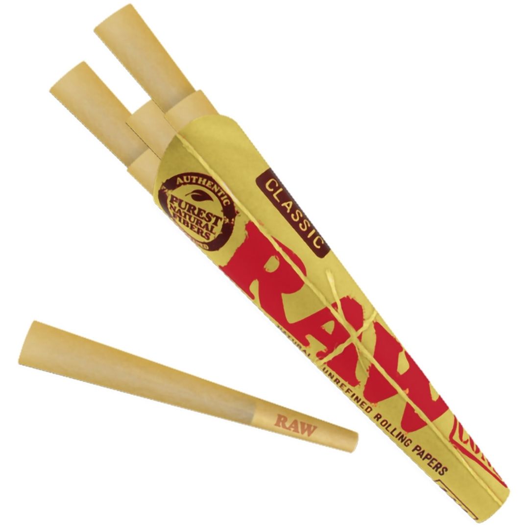 RAW Classic Prerolled Cones 1 1/4 -  6 Cones