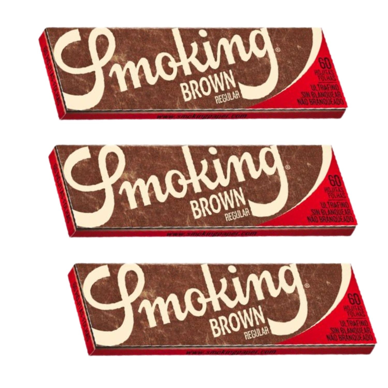 SMOKING Brown Ultra Fine Regular Size - 60 Leaves