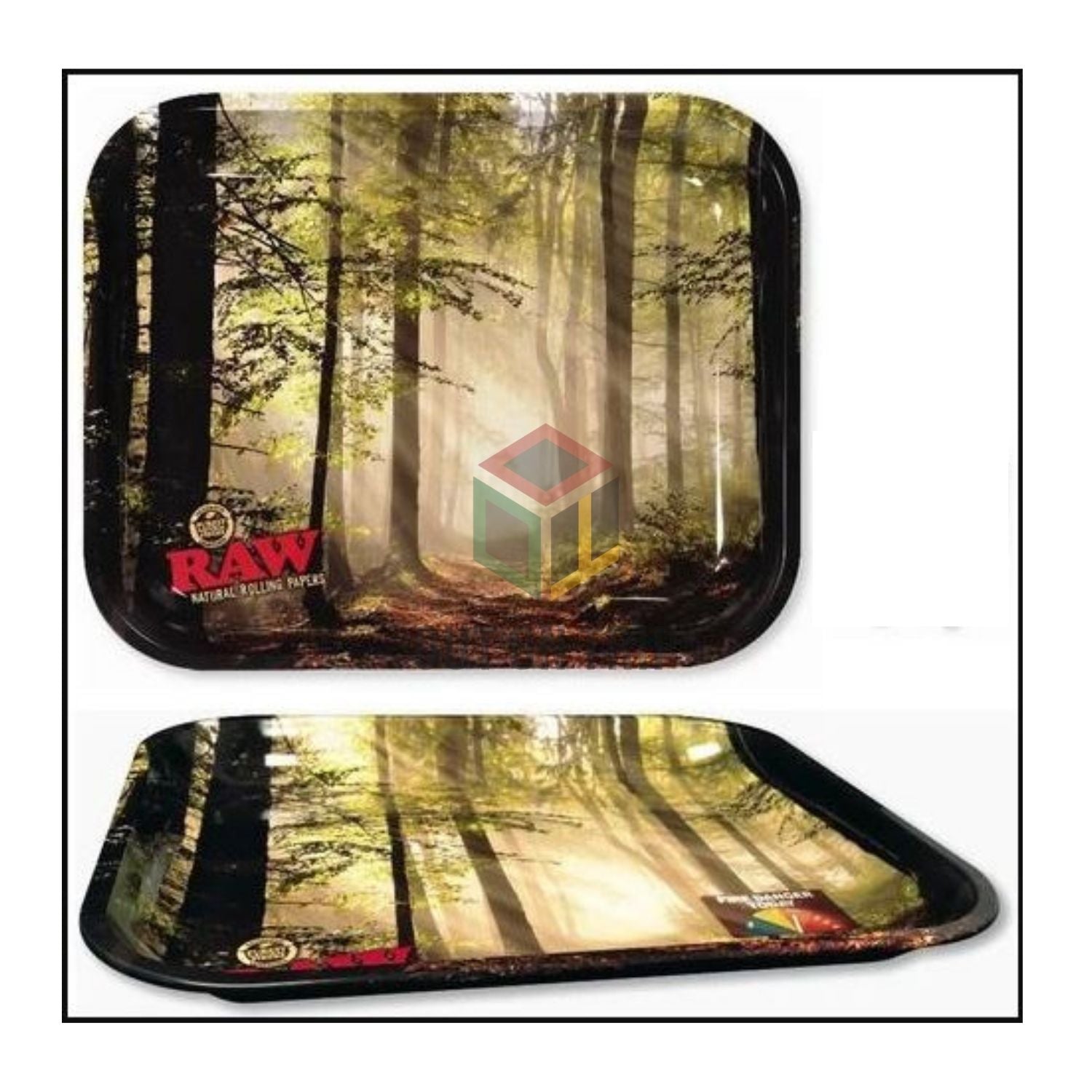 RAW Smoky Forest Rolling Tray - Medium