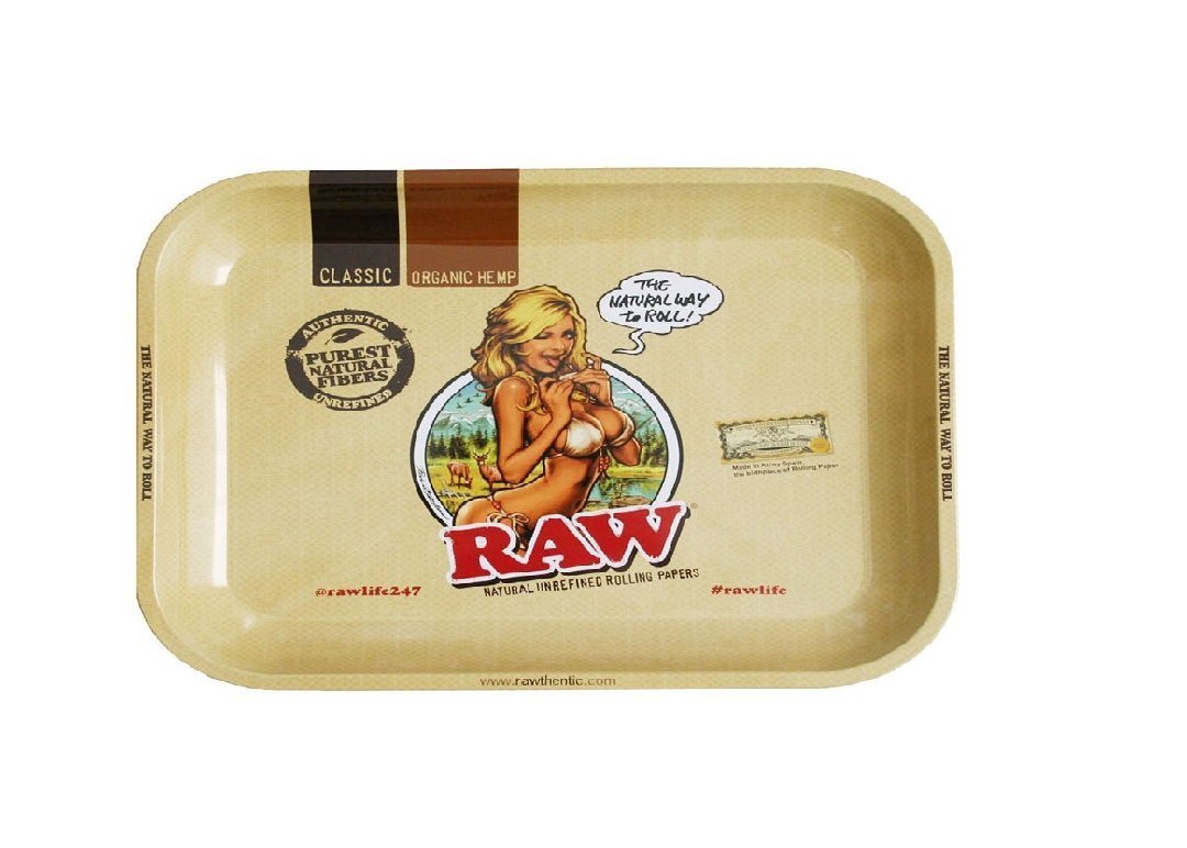 RAW GIRL METAL ROLLING TRAY SMALL - Outontrip