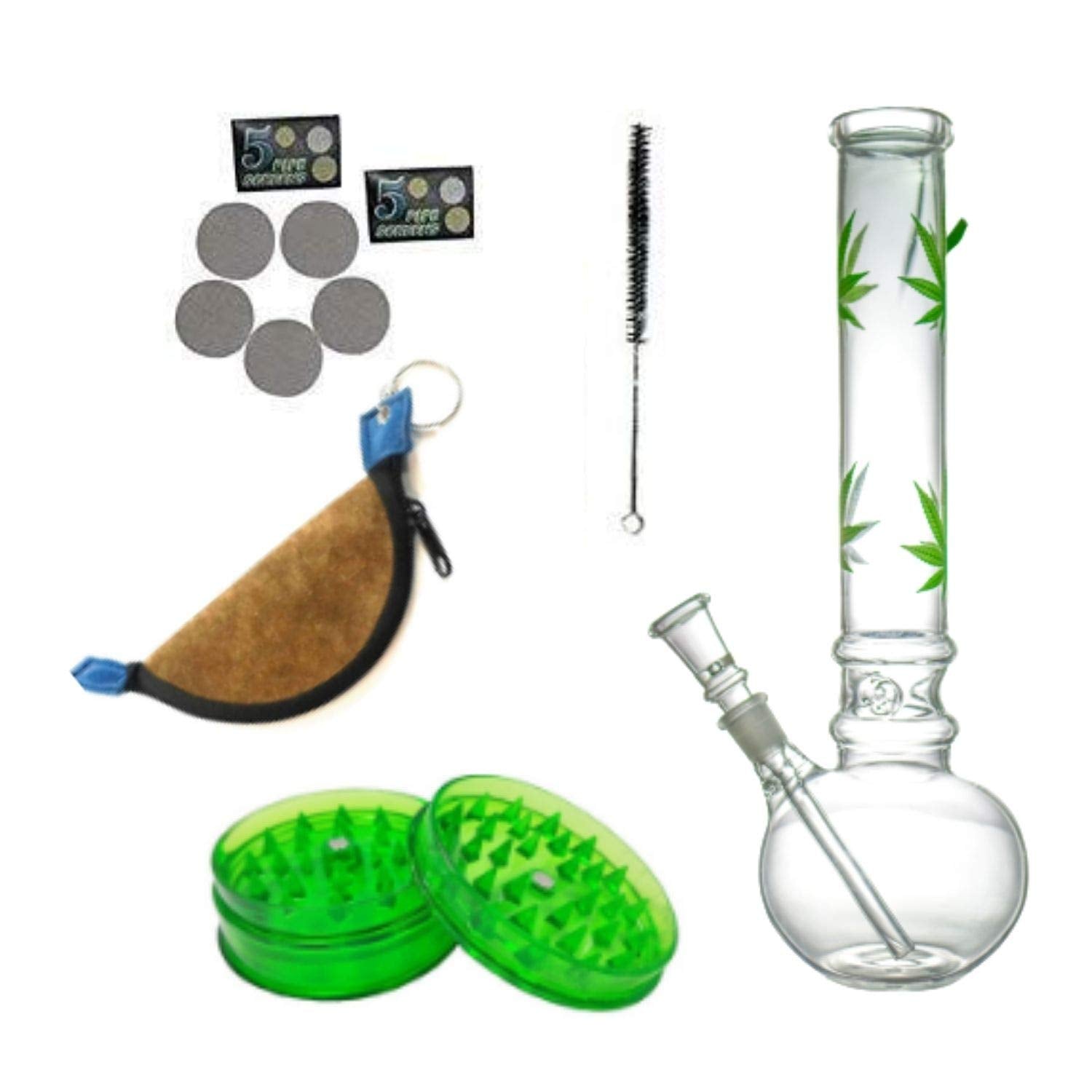 OutonTrip Leaf Bong Smoking Combo with Smoking Accessories (12 inch)