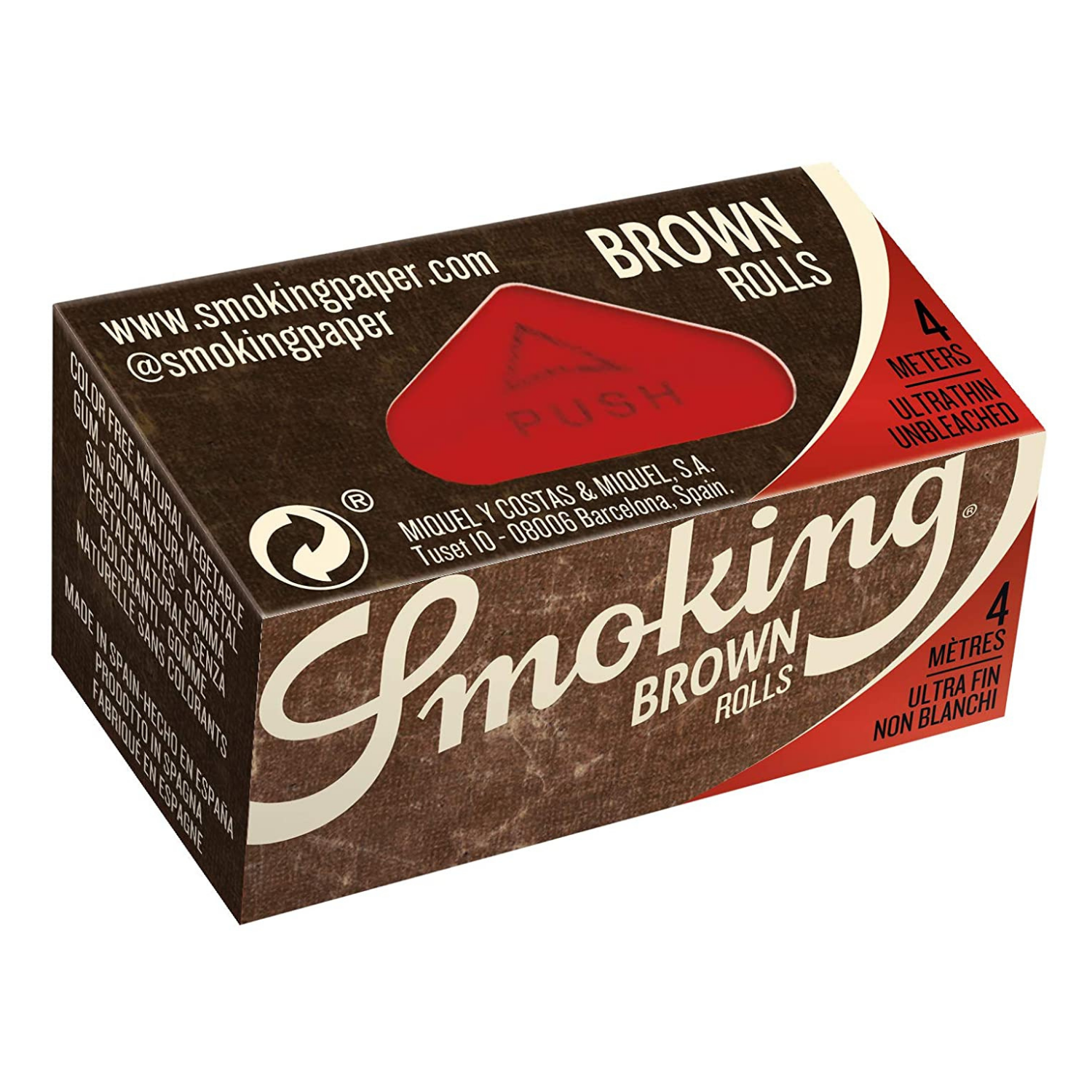 SMOKING Brown Ultrafine Roll - 4 Meter