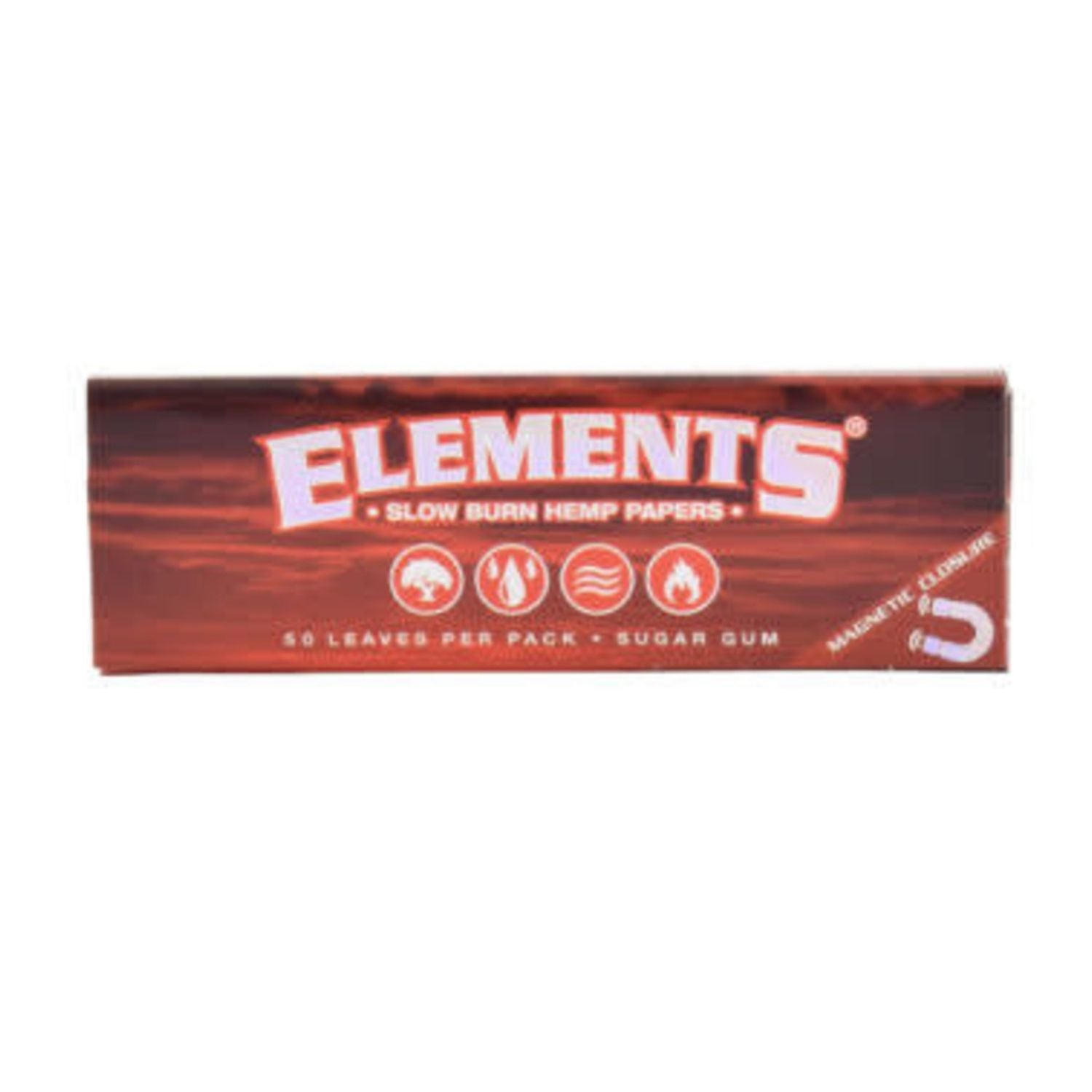 ELEMENTS RED Rolling Paper 1 1/4 - 50 Leaves