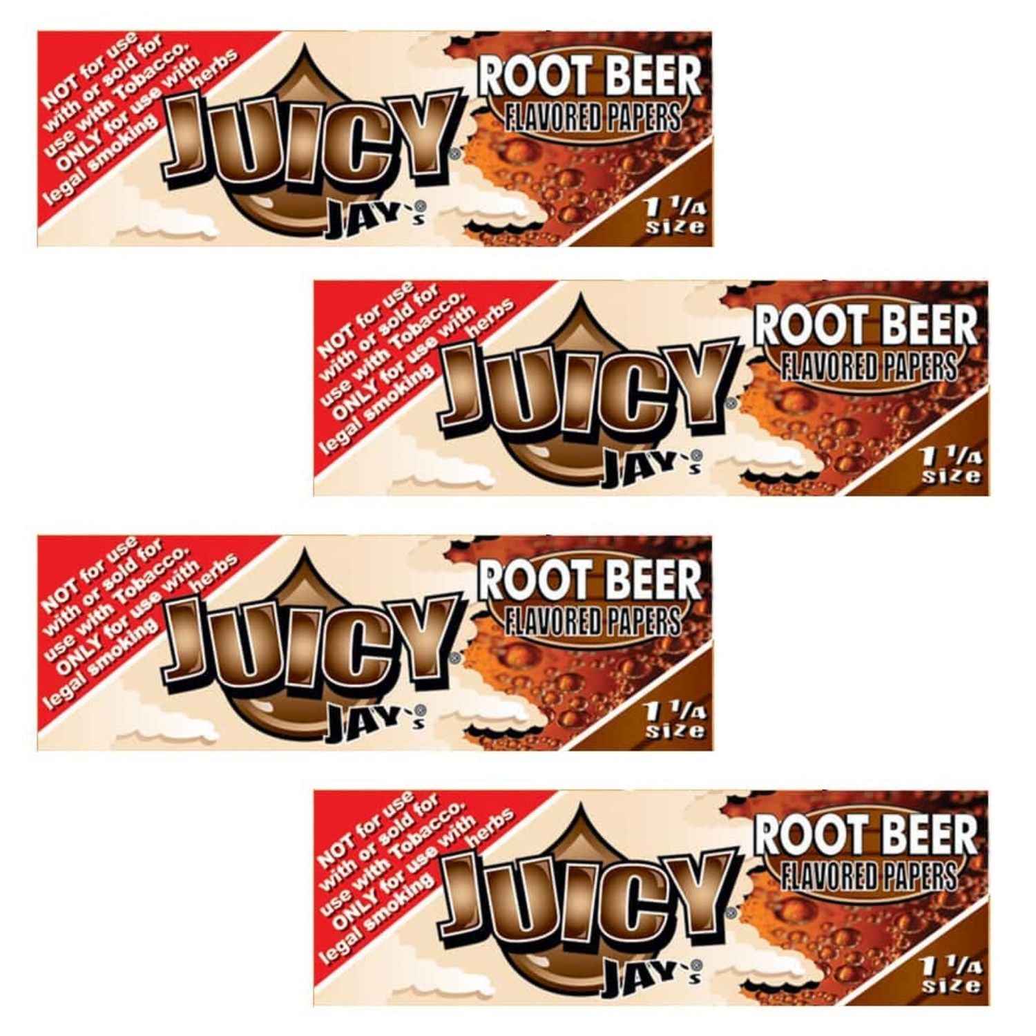 Juicy Jay Rolling Papers - Root Beer Flavor - 1 1/4 Size