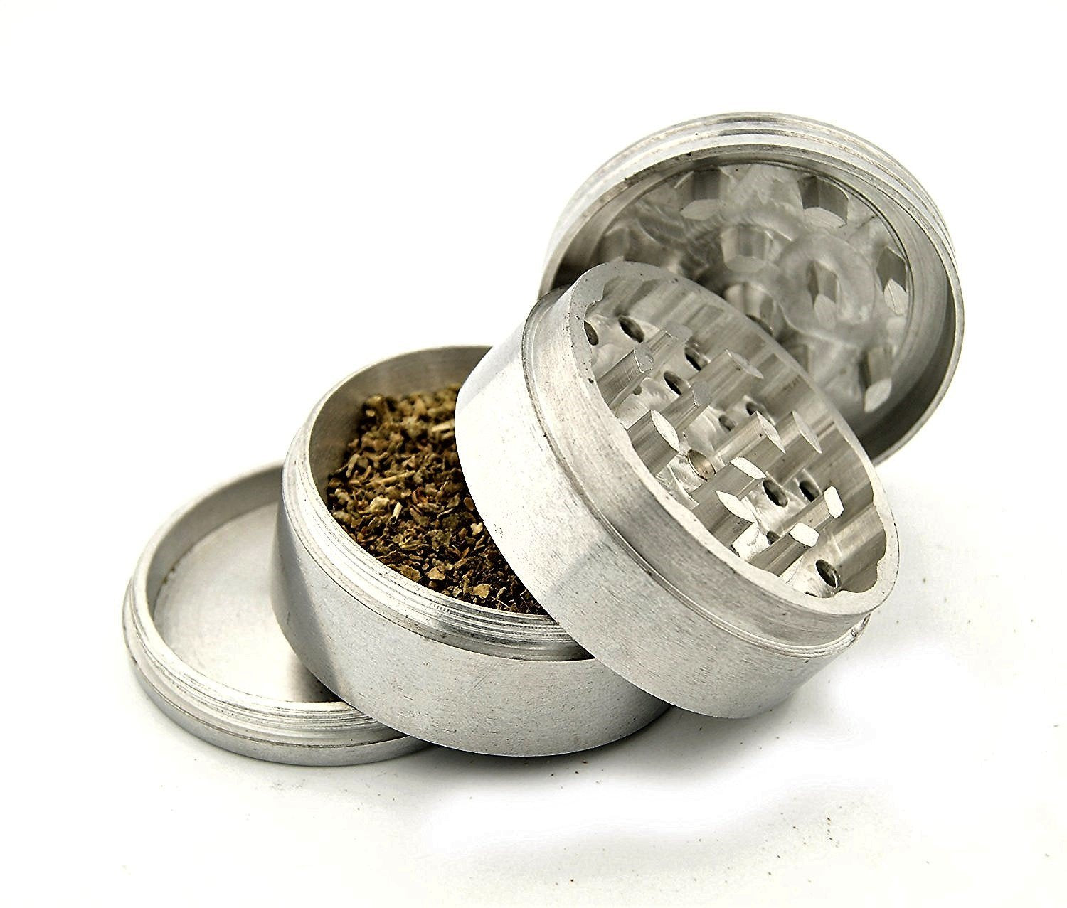 Classic Metallic Herb crusher/Grinder Medium with filter (42 mm) - Outontrip