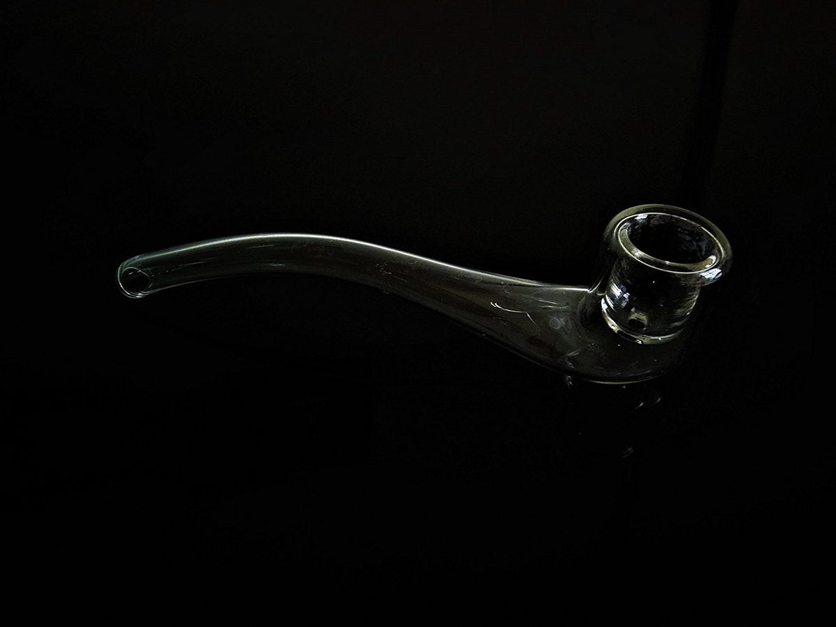 Sherlock 5 inch Clear Glass Cigar Pipe - Outontrip