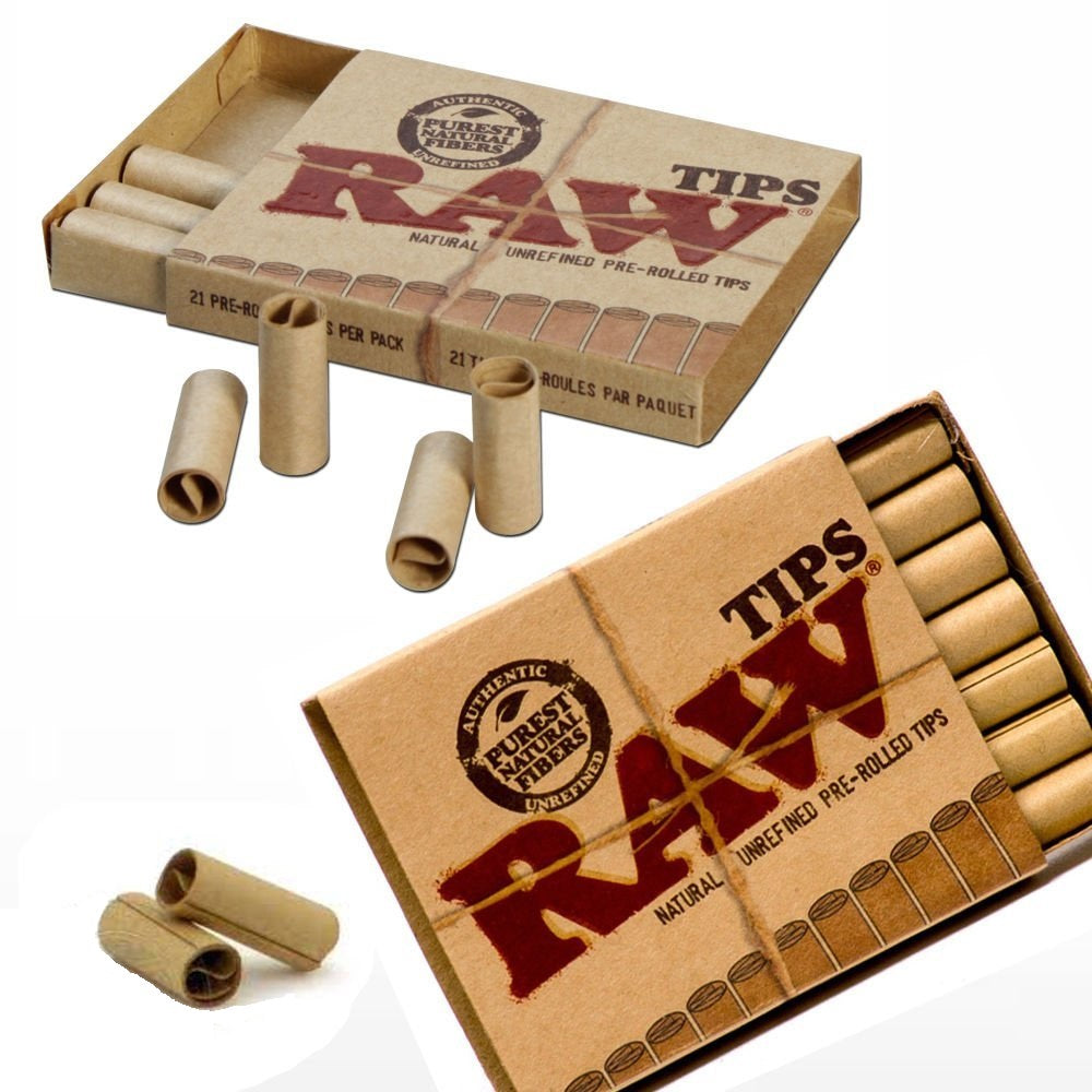 RAW PREROLLED ROLLING paper FILTER TIPS/ROACH - Outontrip