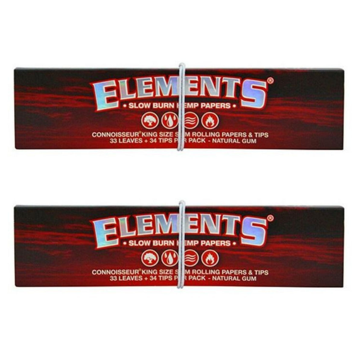 ELEMENTS RED CONNOISSEUR - King Size Rolling Papers with Tips