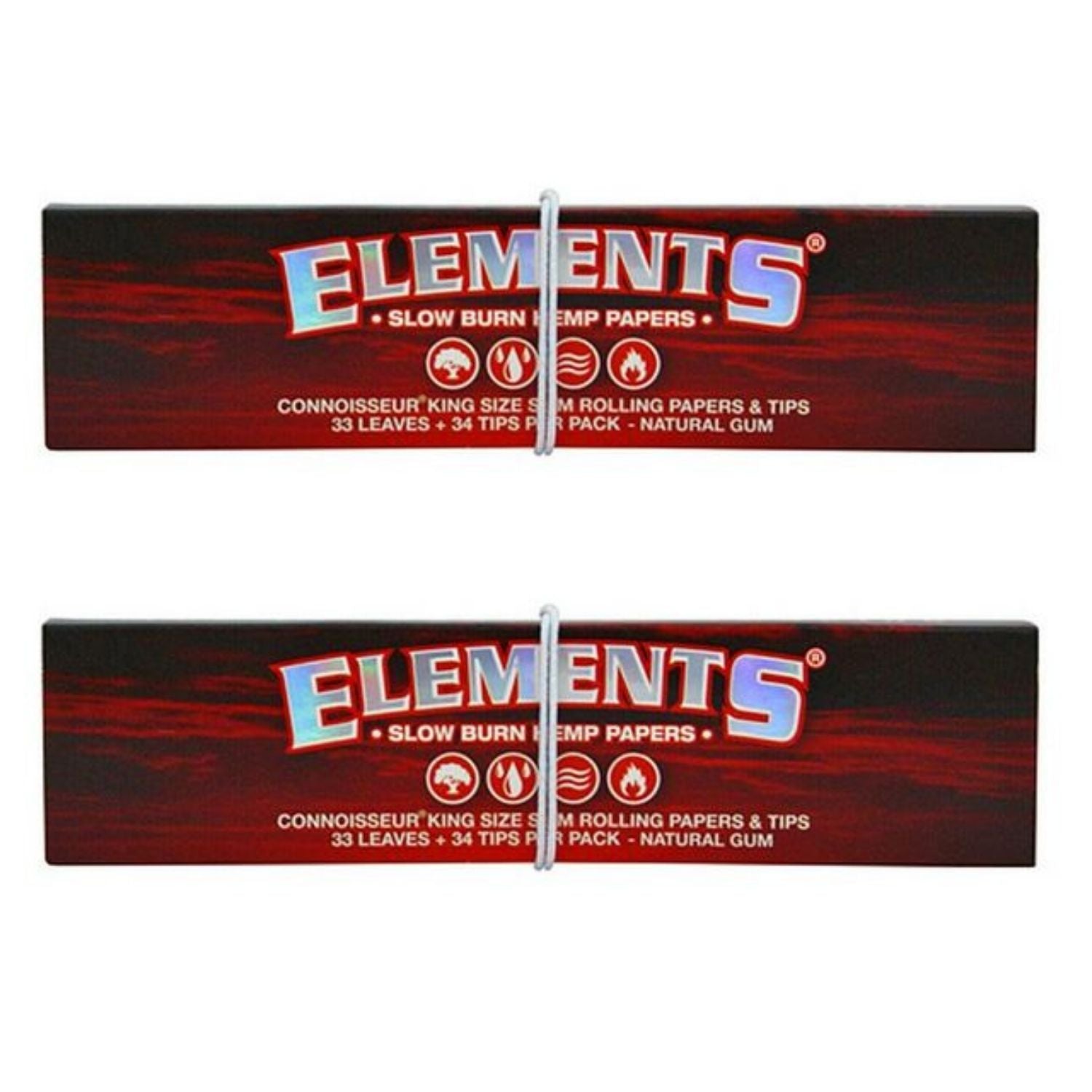 ELEMENTS RED CONNOISSEUR - King Size Rolling Papers with Tips